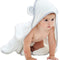 Hooded Towel - Rayon Made from Bamboo, Bath Towel with Bear Ears for Newborn, Babie, Toddler, Infant - Absorbent Large Baby Towel - White, 30 X 30 Inch