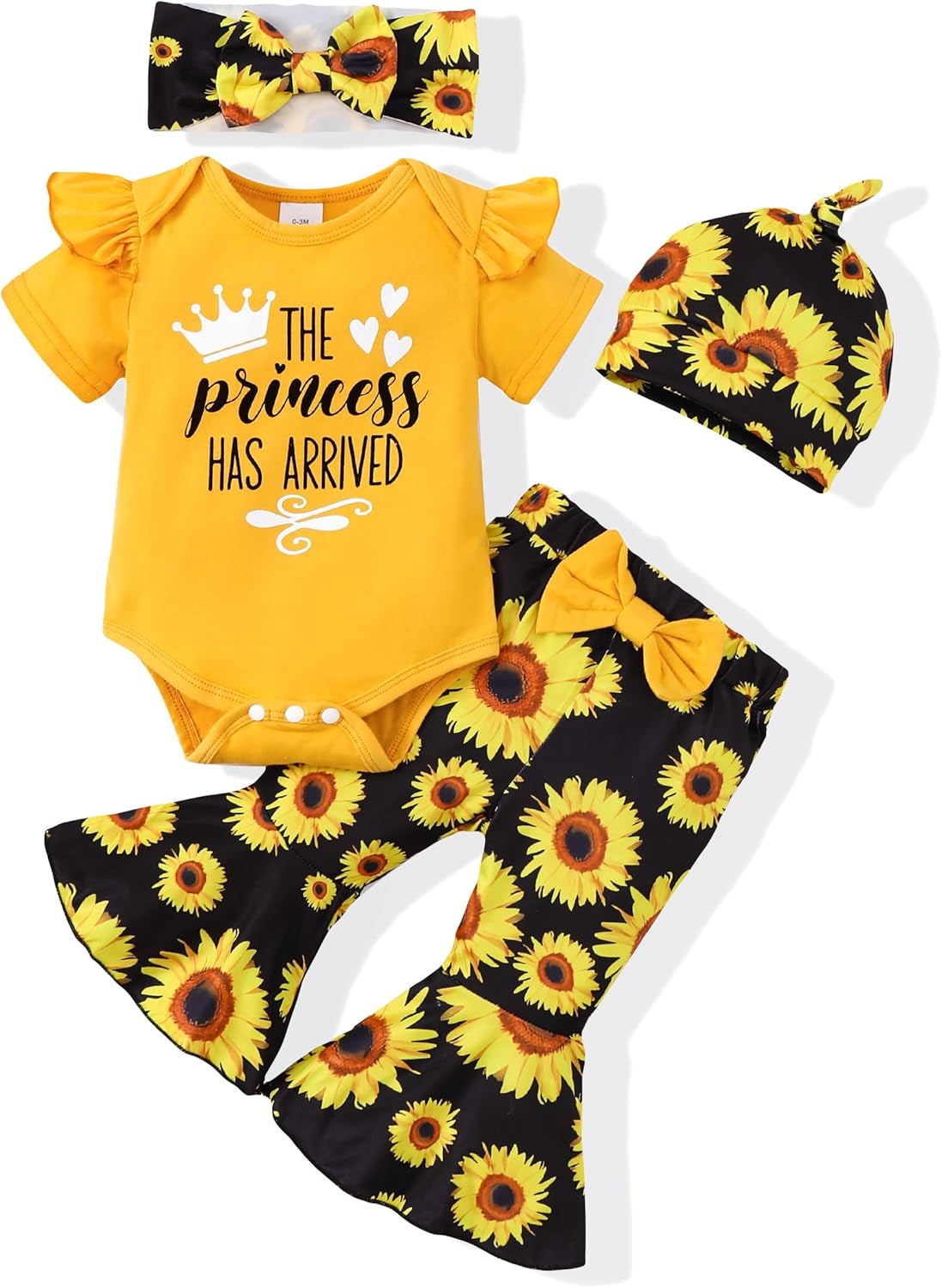 Newborn Baby Girl Clothes Outfits Infant Clothing Ruffle Romper Top Floral Pants Outfit Sets for Baby Girls 0-18M