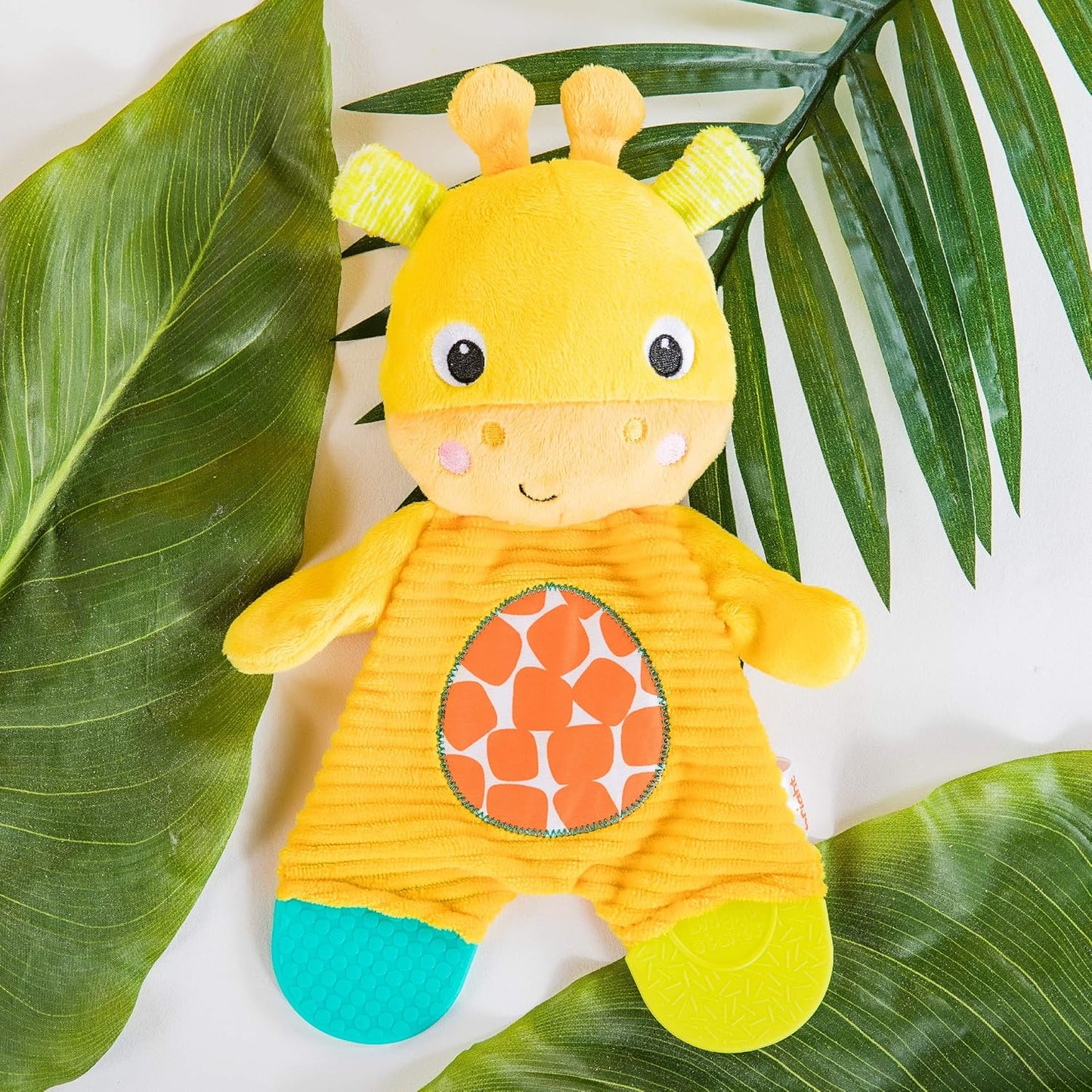 Snuggle & Teethe Bpa-Free Crinkle Teething Plush Baby Toy - Giraffe