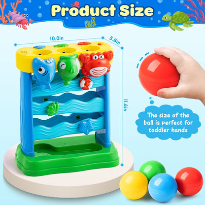 Musical Toys for 1, 2 Years Old Boys & Girls, Feeding Interactive Toys Gifts for Baby 6-12, 12-18 Months, Montessori Education Toys, Perfect Toddler Christmas Birthday Gifts