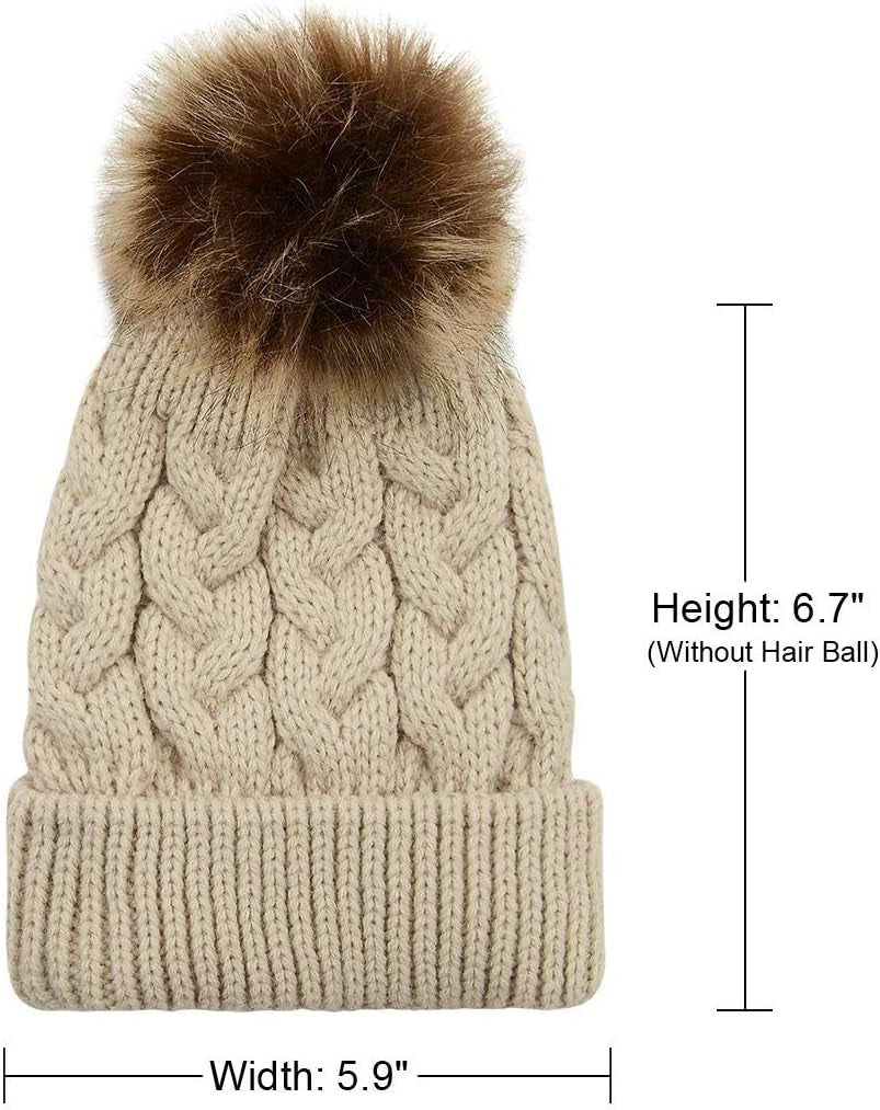 Baby Girl Hat Baby Beanie Knit Toddler Winter Hats for Girls Boys Warm Infant Cap Pom Pom