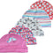 Baby Soft Cotton Organic Cap and Mitten Set Sunny Hatsfor Hospital Baby Boy and Girl(0-6 Months)