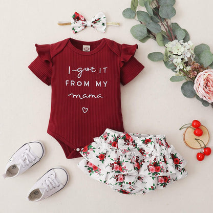 Newborn Infant Baby Girl Clothes Romper Shorts Set Floral Summer Outfits Cute Baby Clothes Girl