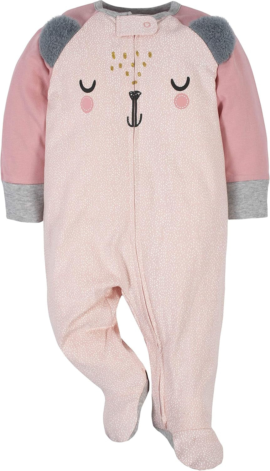 Baby Girls' 4 Pack Sleep 'N Play Footie