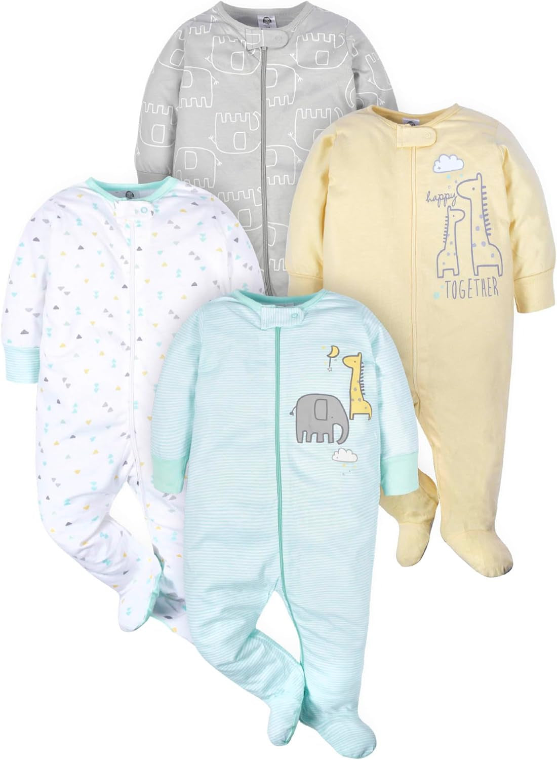 Baby Boys 4 Pack Sleep 'N Play Footie