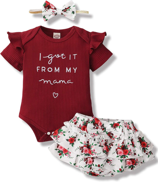 Newborn Infant Baby Girl Clothes Romper Shorts Set Floral Summer Outfits Cute Baby Clothes Girl