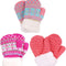 3 Pairs Kids' Sherpa Lined Knit Mittens Boys Girls Winter Gloves